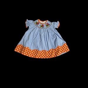 Cactus Baby Dress with Floral Embroidery